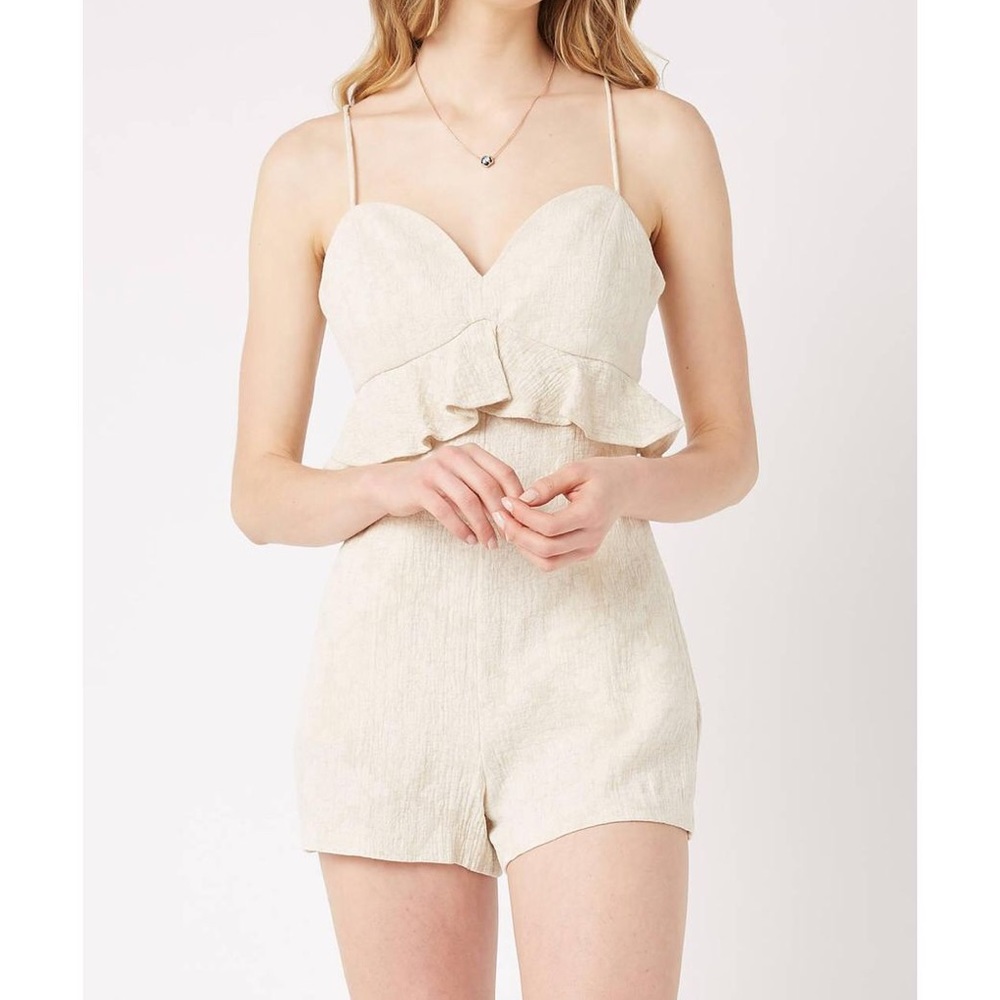 South Moon Under Floral Embossed Ruffle Romper